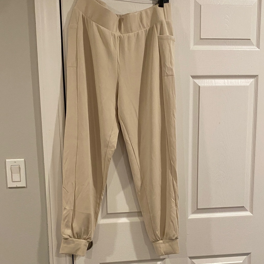 Beige Casual Pants